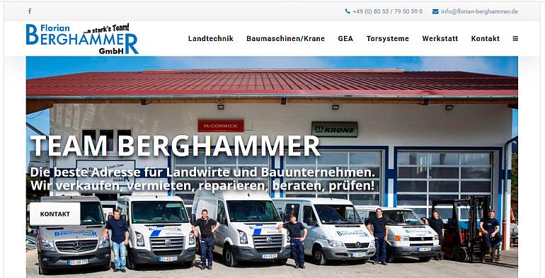 Abb. Homepage Florian Berghammer GmbH