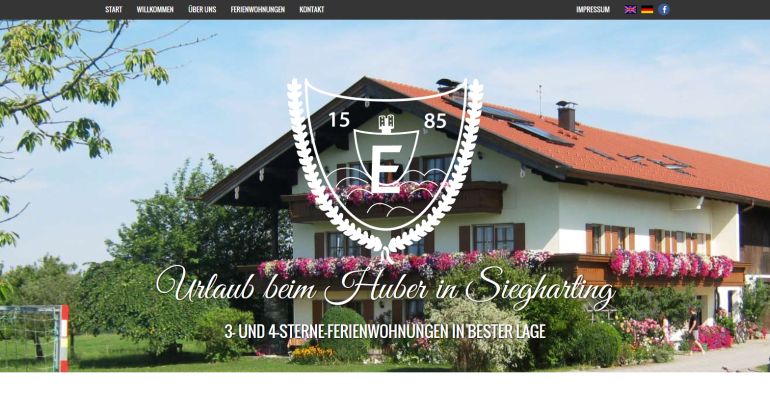 Abb. Homepage Huberhof Siegharting