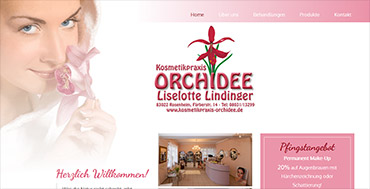 Abb. Homepage Kosmetikpraxis Orchidee