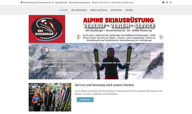 Abb. Homepage Ski-Daxlberger